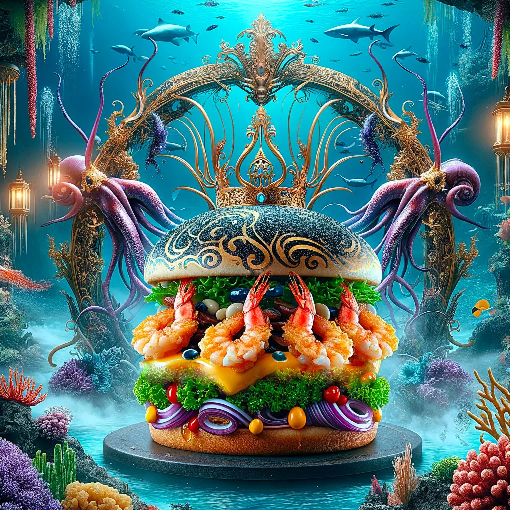Royal Atlantis — visuel de création original Fusion Burger